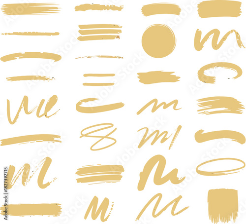 A Collection of Hand-Drawn Brush Strokes and Textures for Creative Projects