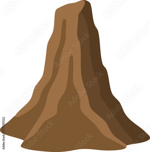 Tall stratovolcano cone