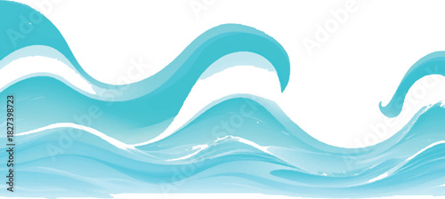 Abstract blue wave illustration flowing water design element perfect for backgrounds and creative projects