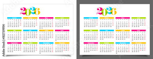 Calendrier 2026 en Français