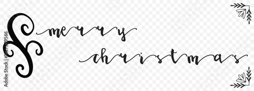 Happy Holidays Calligraphy Lettering Vector: Hand-Drawn Holly Berry and Leaves Design for Christmas, Winter Season, Greeting Card, Banner, and Festive Graphics. EPS 10.