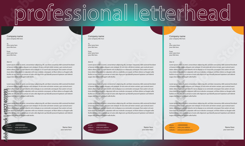 professional letterhead. 