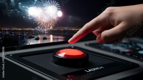Pressing the Launch Button for a Spectacular Fireworks Display over the City