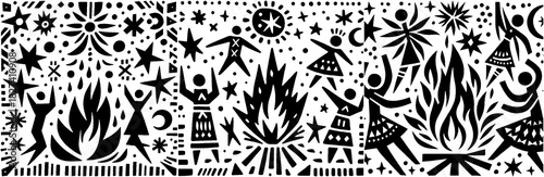 Celebratory Bonfire Night: A Festive Gathering Under the Stars.