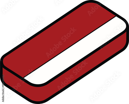 Vector Illustration of a eraser on a white background.