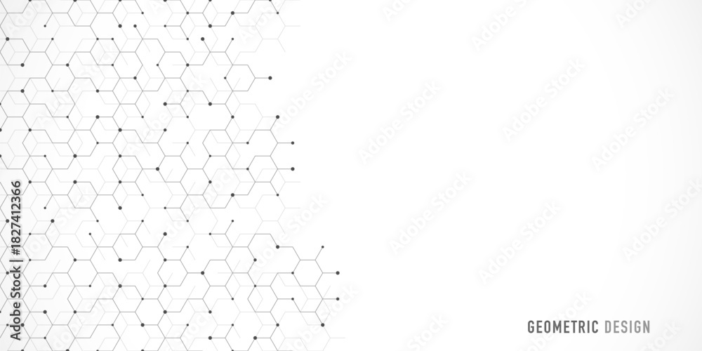 Obraz premium Abstract geometric background of simple hexagon pattern