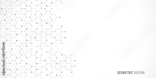 Abstract geometric background of simple hexagon pattern