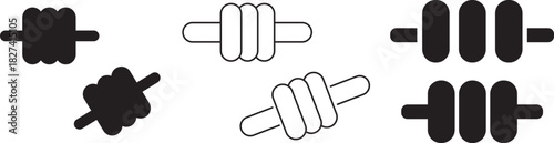 Cricket stumps and bails icon set, cricket equipment including a bat, ball, bails and stumps, wicket icon Flat design, sports illustrations silhouette vector illustration
