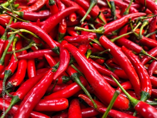Red Chilies selling at market