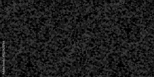 Abstract low polygon cubic black gray black design. vector poly triangle texture geometric pattern composed of triangular. geometric wall tile and metal cube background triangle wallpaper design.	