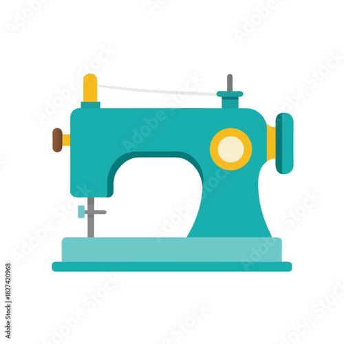 Vector Illustration of a sewing machine on a transparent background