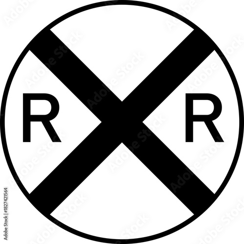 Railroad, crossing, logo, sign, symbol, Layered, color, cut, file, silhouette, road, sign, street, train, R&R ,evening, graphics,