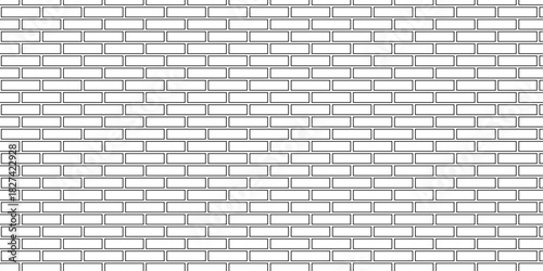 White brick wall faced exterior grunge masonry pavement construction rough concrete wall floor urban rectangle solid block texture background.	