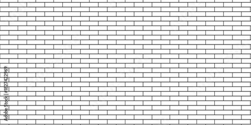White brick wall faced exterior grunge masonry pavement construction rough concrete wall floor urban rectangle solid block texture background.	