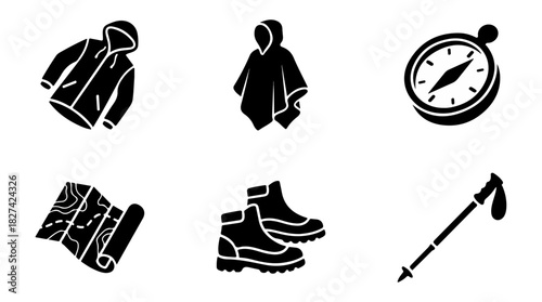 Compass illustration navigating darkness exploration journey concept