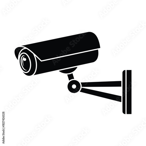 Security camera icon illustrating a modern digital surveillance system, perfect for concepts of safety, monitoring, protection, and observation in various contexts, offering vigilant oversight.