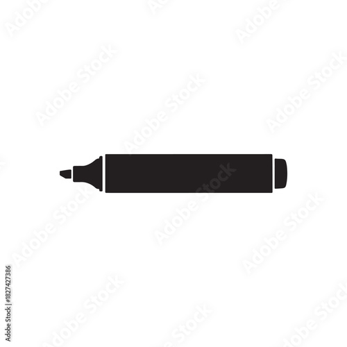 Marker pen silhouette vector flat illustration design.
