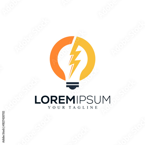 Creative Idea and Energy Light Bulb Logo