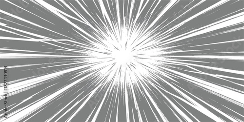 Dynamic abstract speed lines burst effect. manga-style radial explosion background
