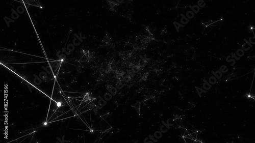 Network Plexus Abstract Background Futuristic Technology