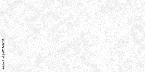Vector abstract white outline area topography paper lines. Topographic contour. lines grid map seamless pattern. Geographic mountain relief lines background.	
