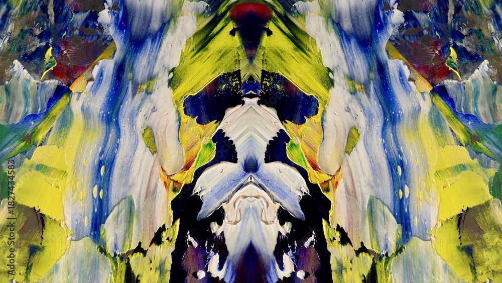 Fototapeta premium Abstract art background . Hand painting artwork on canvas .