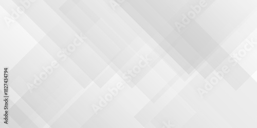 Abstract vector minimal tech gradient white, gray creative triangle geometric technology space. rectangle randomly arranged white line background. paper web overlap presentation design.	
