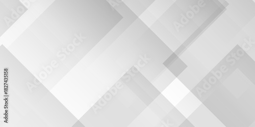Abstract vector minimal tech gradient white, gray creative triangle geometric technology space. rectangle randomly arranged white line background. paper web overlap presentation design.	
