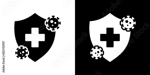 Health Protection Icon Vector Illustration. Flat Style Design Created For Creative Flexibility In Light And Dark Versions. 