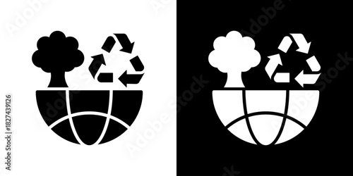 Clean Environment Icon Vector Illustration. Flat Style Design Created For Creative Flexibility In Light And Dark Versions. 
