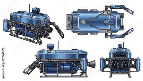 Advanced Submersible Exploration Vehicle with Robotic Arms for Underwater Operations