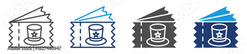 magic show tickets icon sheet multiple style