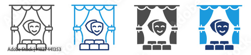 theater icon sheet multiple style