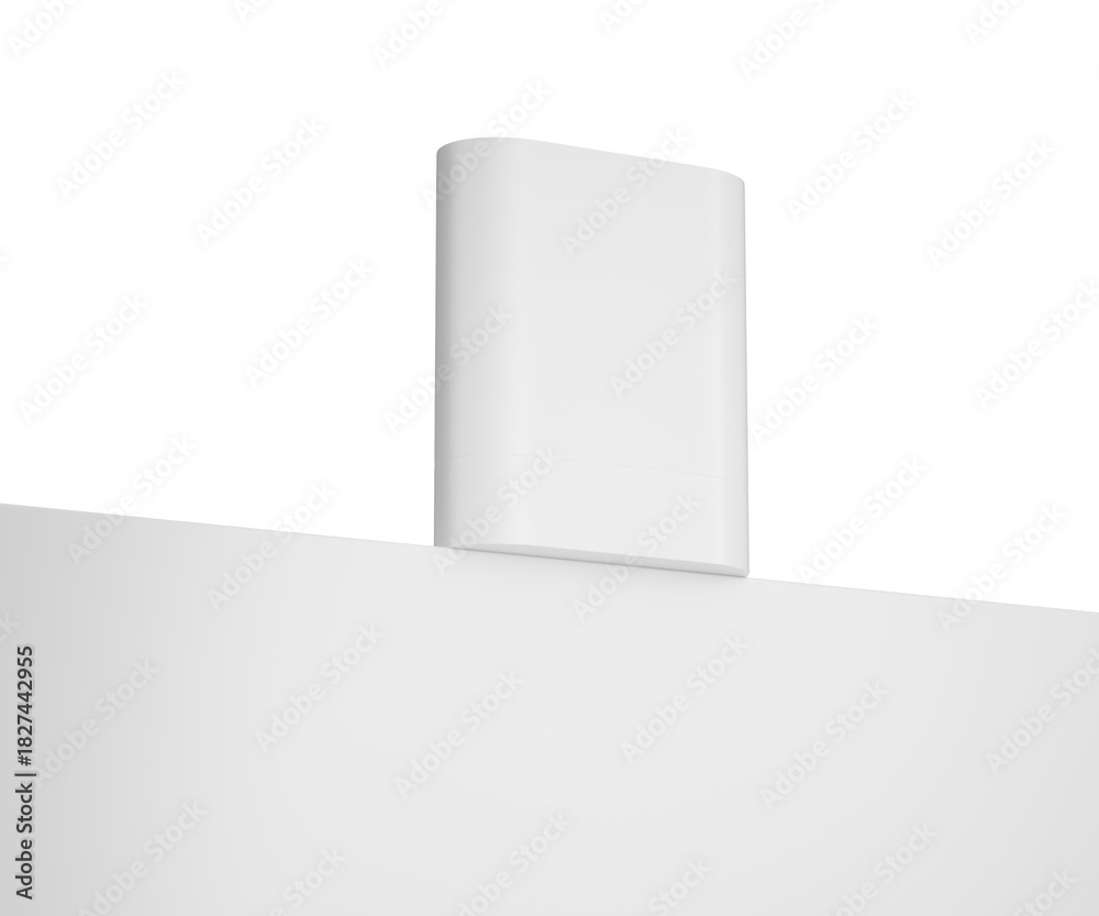 Fototapeta premium White cosmetic stick for blush on transparent background.