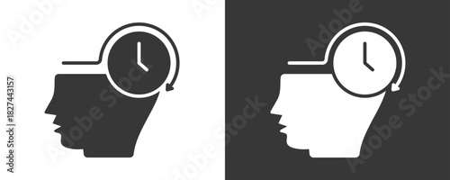 Patience Icon Set Vector Collection Isolated In Black And White