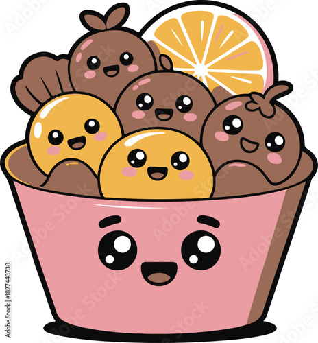 Kawaii Food Vector | Cute Cartoon Illustration