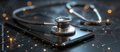 stethoscope to digital platform concept