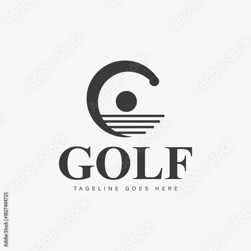 Golf logo design for sports tournaments and clubs focuses on simplicity, elegance, and ease of recognition.