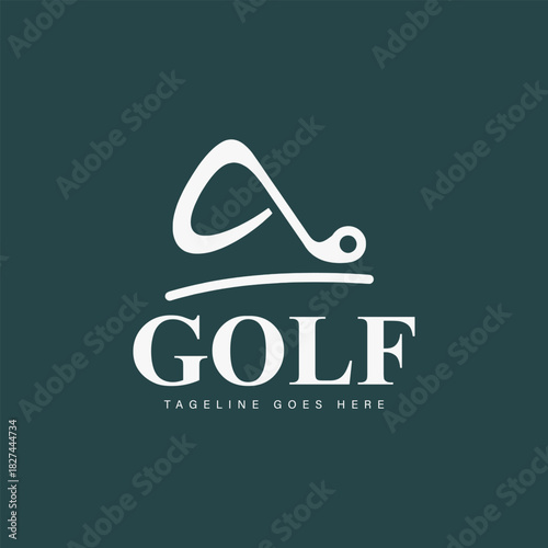 Golf logo design for sports tournaments and clubs focuses on simplicity, elegance, and ease of recognition.