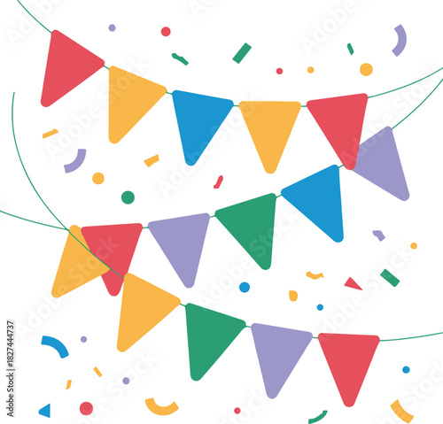 Festival Decoration Vector | Colorful Celebration Illustration