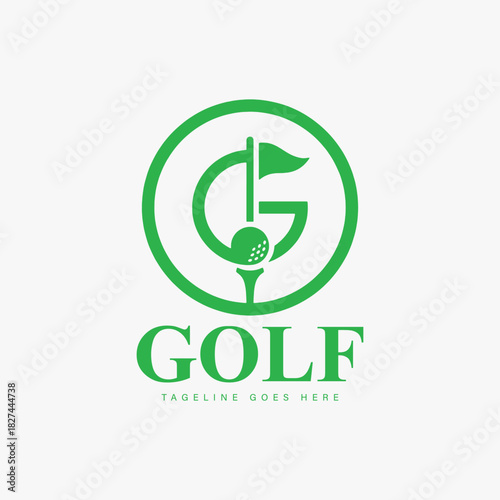 Golf logo design for sports tournaments and clubs focuses on simplicity, elegance, and ease of recognition.