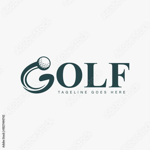 Golf logo design for sports tournaments and clubs focuses on simplicity, elegance, and ease of recognition.