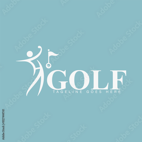 Golf logo design for sports tournaments and clubs focuses on simplicity, elegance, and ease of recognition.