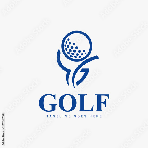 Golf logo design for sports tournaments and clubs focuses on simplicity, elegance, and ease of recognition.