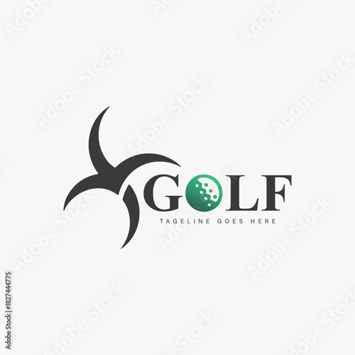 Golf logo design for sports tournaments and clubs focuses on simplicity, elegance, and ease of recognition.