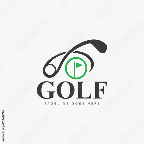 Golf logo design for sports tournaments and clubs focuses on simplicity, elegance, and ease of recognition.