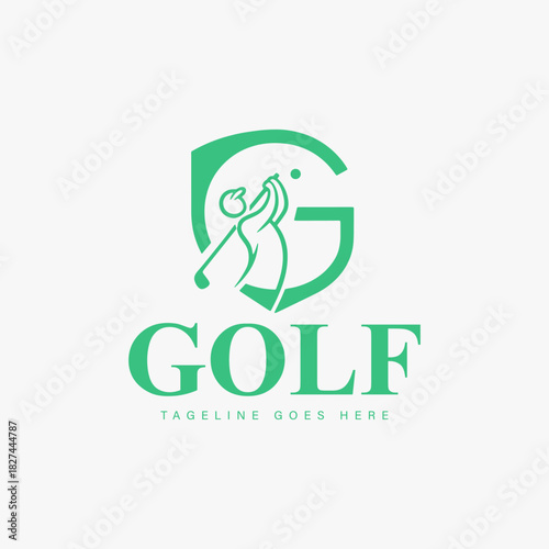 Golf logo design for sports tournaments and clubs focuses on simplicity, elegance, and ease of recognition.