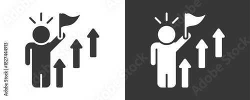 Achievement Icon Set Vector Collection Isolated In Black And White