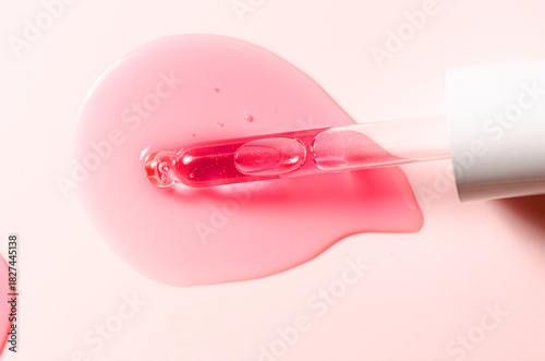 The texture of a skin serum or moisturizing gel