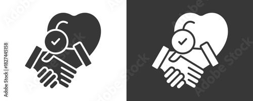 Acceptance Icon Set Vector Collection Isolated In Black And White